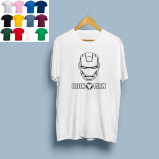 เสื้อยืดสีพื้น เสื้อคู่ แอช คลูทซ์ - เสื้อยืดไอรอนแมนลาย UNISEX a)* เสื้อเด็กหญิง เสื้อยืดเด็กผช Tee
