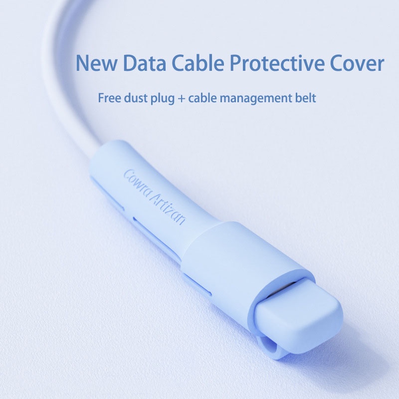ปลอกหุ้มสายเคเบิล USB สําหรับ Apple Android ซิลิโคน โทรศัพท์มือถือ สายชาร์จ ตัวป้องกันสายเคเบิล ที่ม้วนเก็บ