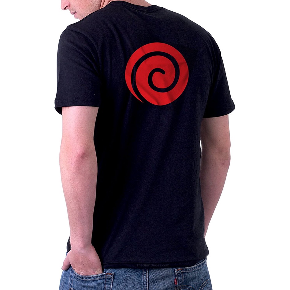 เสื้อยืดนารูโตะ TheShirtDudes Uzumaki Clan Naruto - Adult T-Shirt For Anime Cosplay  Naruto T-shirt