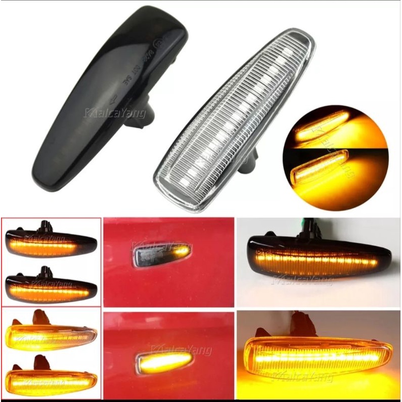 ไฟเลี้ยวแก้ม LEDแบบวิ่ง สำหรับ Mitsubishi.Mirage/Attrage/Lancer.EX มีของพร้อมส่ง 1คู่