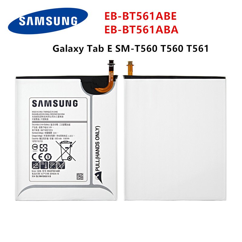 SAMSUNG Orginal แท็บเล็ต EB-BT561ABE EB-BT561ABA 5000มิลลิแอมป์ชั่วโมงแบตเตอรี่สำหรับ Samsung Galaxy Tab E T560 T561 SM-
