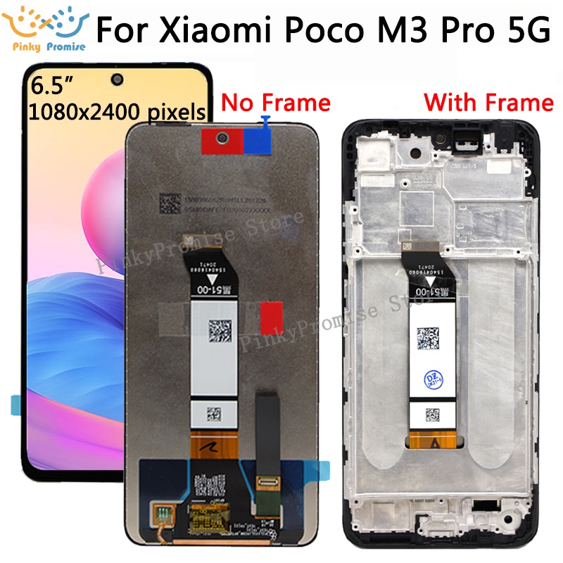 Original For Xiaomi Poco M3 Pro 5G LCD M2103K19PG Display Screen Frame Touch Panel Digitizer For Xiaomi Poco M3Pro LCD