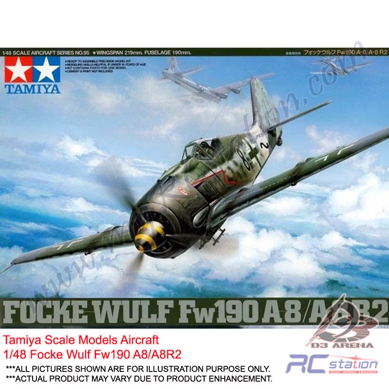 Tamiya Scale Models Aircraft 61095 - 1/48 Focke Wulf Fw190 A8/A8R2 [61095]