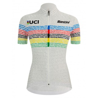 SANTINI ROAD 100 UCI WORLD CHAMPION JERSEY WOMEN | เสื้ื้อปั่นจักรยานผู้หญิง