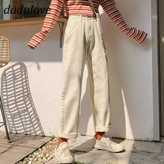 DaDulove💕 New Korean Version Ins Womens High Waist Jeans Niche Loose Wide Leg Pants Fashion Womens Clothing