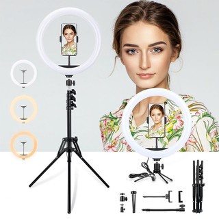 ไฟวงแหวน Selfie 33CM + ขาตั้งไฟขาตั้งกล้อง 2.1M Photo Studio Light Livesteamer Tiktok