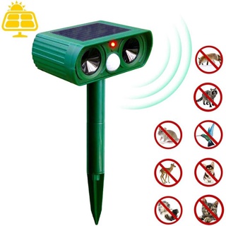 เครื่องไล่นก ไล่หมา ไล่แมว ไล่สัตว์ พลังงานแสงอาทิตย์ BT-200 Solar Ultrasonic Animal Repeller