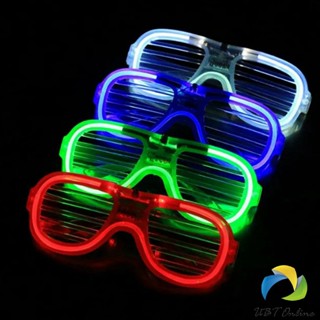 UBT แว่นตาเรืองแสง ""มีหลอดไฟ LED"" แว่นตาเรืองแสง คริสต์มาส Luminous glasses