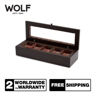 กล่องนาฬิกา กล่องเครื่องประดับ WOLF1834 WM BROWN 5 PIECE WATCH BOX (BROWN)