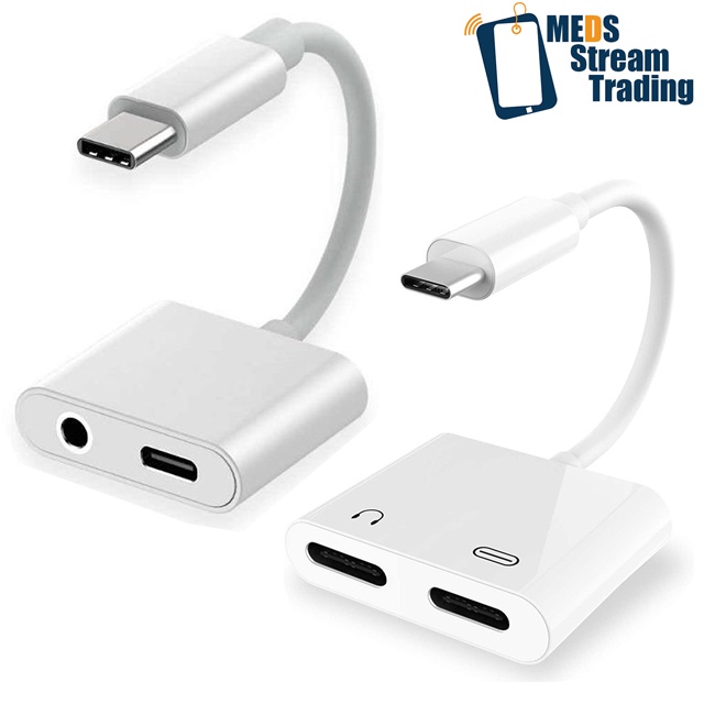 JH-031 / JH-032 2 in 1 Type C to Audio Jack (3.5mm) + Type C / Type C to C + C Audio and Charge Adap