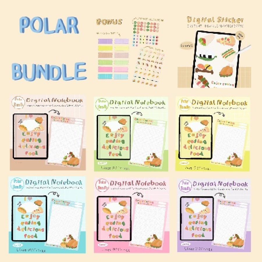 สมุดโน๊ตดิจิตอล [Enjoy Eating Delicious food (Polar Bundle Digital Shop)}