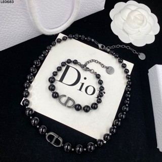 สร้อยคอ สร้อยข้อมือ จี้ตัวอักษร Dior แฟชั่นหรูหรา