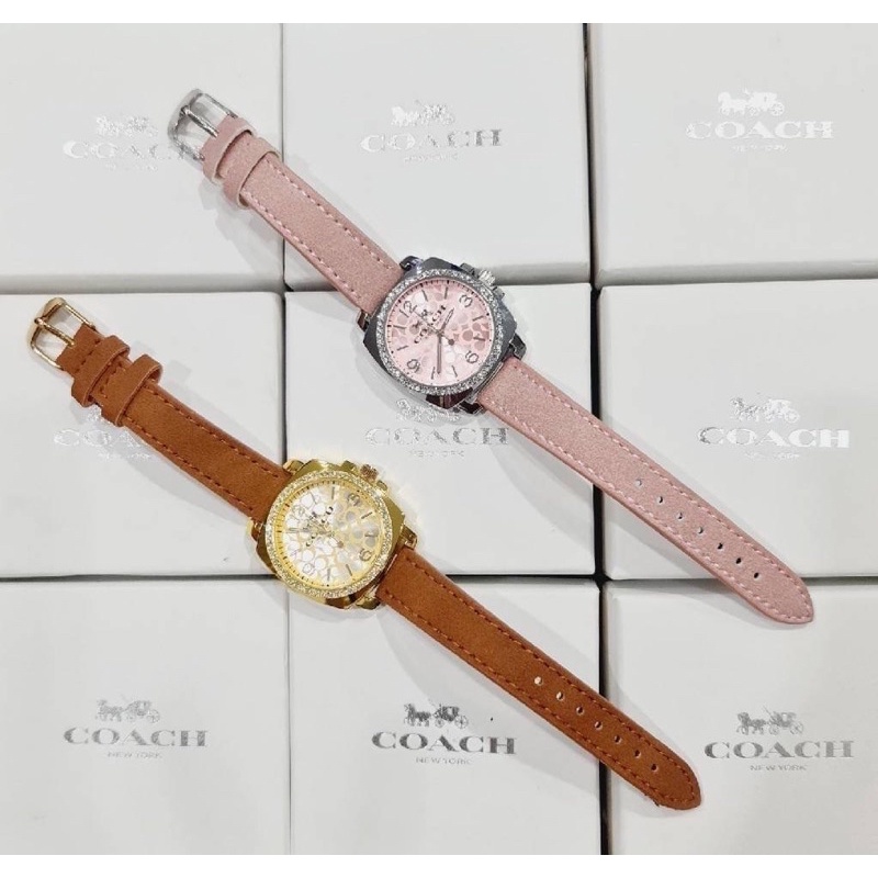 🌈นาฬิกา COACH สายหนัง นาฬิกา ข้อมือ
