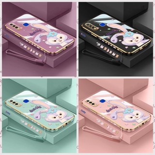 Redmi Note 8 9C Note 10S Note 7 Note 10 10 Prime 10A 10C 5 Plus Note 5 Note 5 Pro 7 10 4G 10 5G Note 7 Pro ขอบตรง 90° Anime Rabbit เคสโทรศัพท์ Electroplating