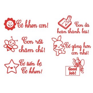 SHINY Primary School Comment Stamp-S842/S222 (ขนาด: 14x38mm)