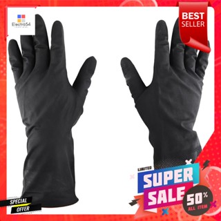 ถุงมือยาง ตราม้า สีดำ Size LRUBBER GLOVES HORSE BRAND LARGE BLACK