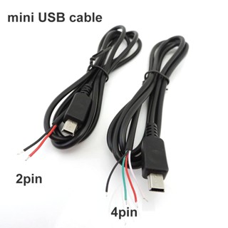 สายเคเบิลแจ็คเชื่อมต่อข้อมูล 2pin 4pin Mini USB ตัวผู้ 5Pin 1 ม. 2 4 แกน ชาร์จ DIY