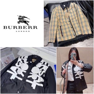 เสื้อแจ็คเก็ต BURBERRY LOGO PRINT SHIRT JACKET SS22-23