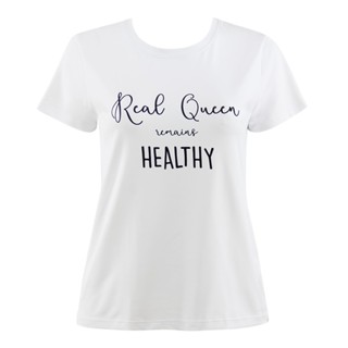 เสื้อสาวอวบ เสื้อขาว TA ACTIVE REAL QUEEN TOP เสื้อยืด T-SHIRT คอกลมแขนสั้น เสือยืดผู้ชาย เสื้อคู่