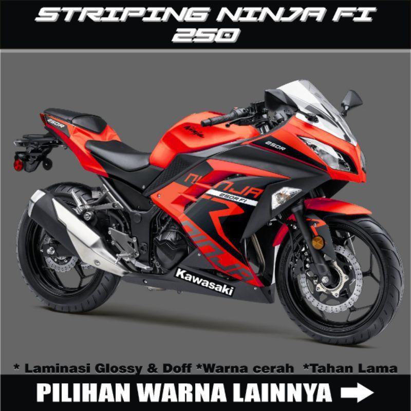 Striping Sticker Ninja 250 Fi Motorcycle/Sticker Decal Kawasaki Ninja 250 Fi Simple Sticker