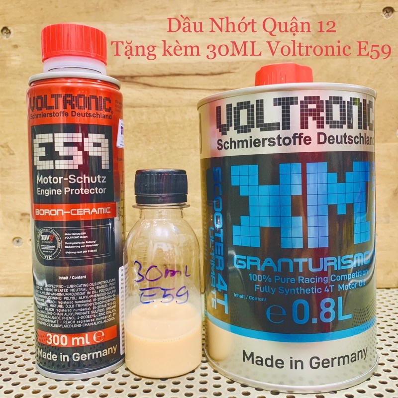 Combo 30ML Voltronic E59 - Voltronic XM สกู๊ตเตอร์ Granturismo Racing 4T มอเตอร์น้ํามัน 800ML