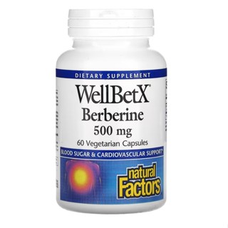 Natural Factors, WellBetX Berberine 500 mg 60 Vegetarian Capsules