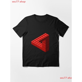 2022 Escher Toy Bricks - Red Essential T-Shirt เสื้อยืด ดพิมพ์ลาย เสื้อยืดผ้าฝ้าย คอกลม cotton ความนิยม sale Unisex