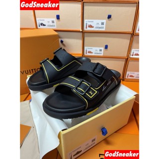 [ พร้อมส่ง ]  LV Trainer Mule Black Yellow 40 - 46 [ ORI ]