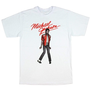 เสื้อเบลาส์ เสื้อเด็กหญิง เสื้อยืดพิมพ์ลาย Michael Jackson สำหรับผู้ชาย เสื้อยืดสีขาวผู้หญิง Tee