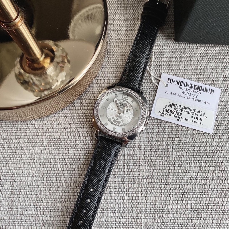 พร้อมส่งที่ไทย!! 🇺🇸💯 นาฬิกา Coach Mini Boyfriend Leather Watch รุ่น coach14503152 สี: black(ดำ)