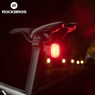 【TH Delivery】ROCKBROS ไฟท้ายจักรยาน LED อัจฉริยะ กันน้ำ IPX6 ชาร์จ Type-C สว่าง มองเห็นชัด ปลอดภัย ติดตั้งง่าย
