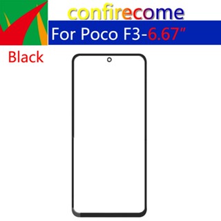 10PcsLot For Xiaomi Poco F3 Touch Screen Panel Front Outer Glass Lens LCD Glass Replacement