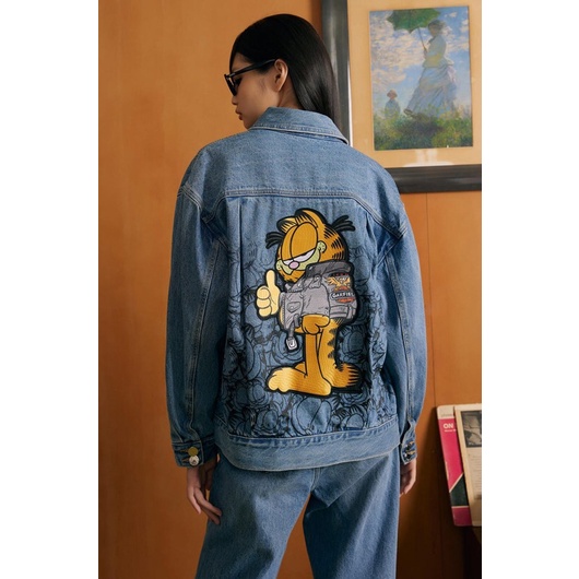 เสื้อยีนส์ เสื้อแจ็กเก็ต Jaspal x garfield คอลใหม่ล่าสุดไซส์L ผู้หญิง