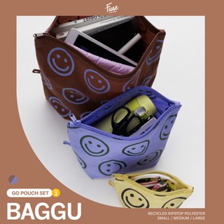 พร้อมส่ง BAGGU Go Pouch Set กระเป๋าใส่ของอเนกประสงค์ เหมาะสำหรับใส่ของเดินทาง เซ็ทละ 3 ชิ้น กระเป๋าจัดระเบียบ