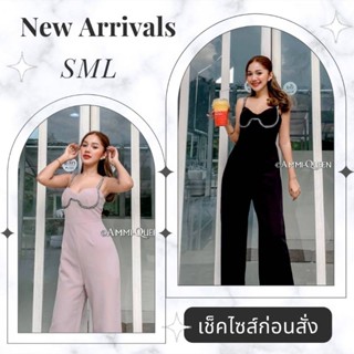 ✴️จัดส่งFREE✴️จั๊มสูทขายาว jumpsuit จั๊มสูทสายเดี่ยวขายาว จั๊มสูทยาวออกงาน จั๊มสูทกางเกงขายาว ชุดจั้มสีชมพู จั้มสูทสีดำ