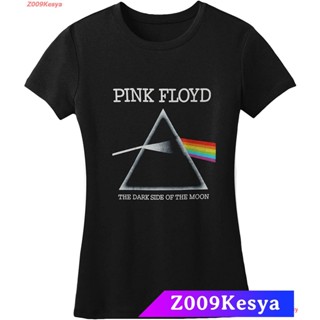 Z009Kesya เสื้อยืดสีพื้นคอกลม Pink Floyd Refract Girls Jr Tissue Tee Black discount  Pink Floyd พิงค์ฟรอยด์