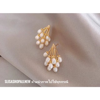 ต่างหูเเฟชั่น ไข่มุกเคลือบ สไตล์เกาหลี