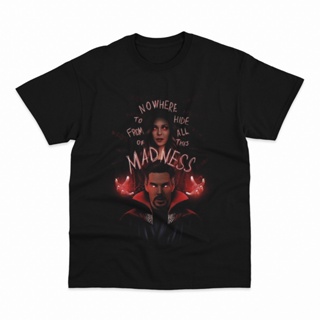 เสื้อยืดครอป เสื้อยืด พิมพ์ลายภาพยนตร์ Doctor Strange Multiverse of Madmess Wanda Scarlet Witch Marvel สไตล์วินเทจ