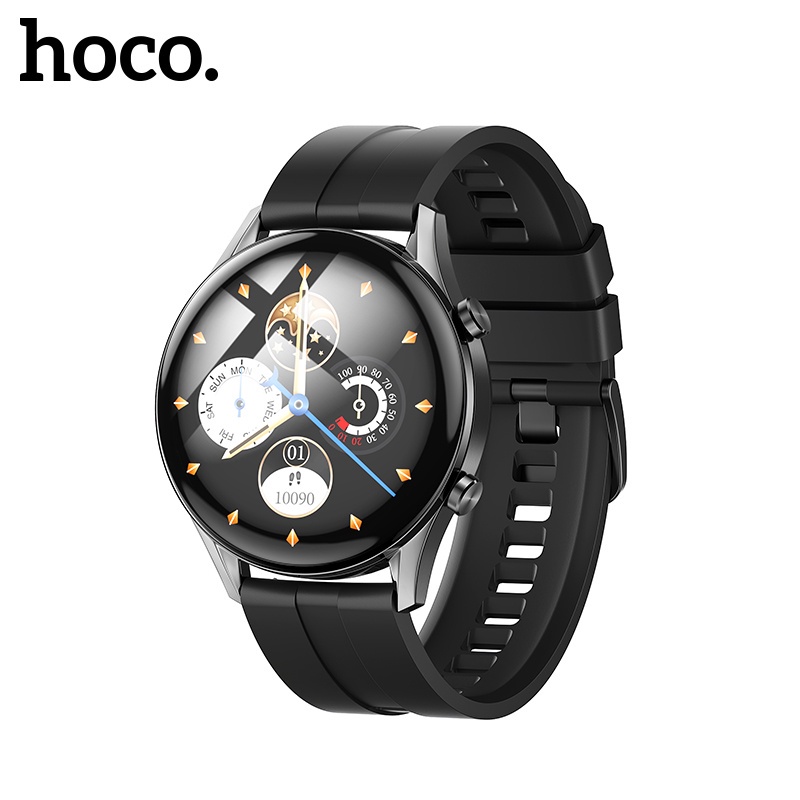 Hoco Y7 นาฬิกาข้อมือสมาร์ทวอทช์ เชื่อมต่อบลูทูธ 5.0 IP68 หน้าจอสัมผัส 1.32 นิ้ว กันน้ํา วัดอัตราการเต้นหัวใจ ออกซิเจนในเลือด ฟิตเนส