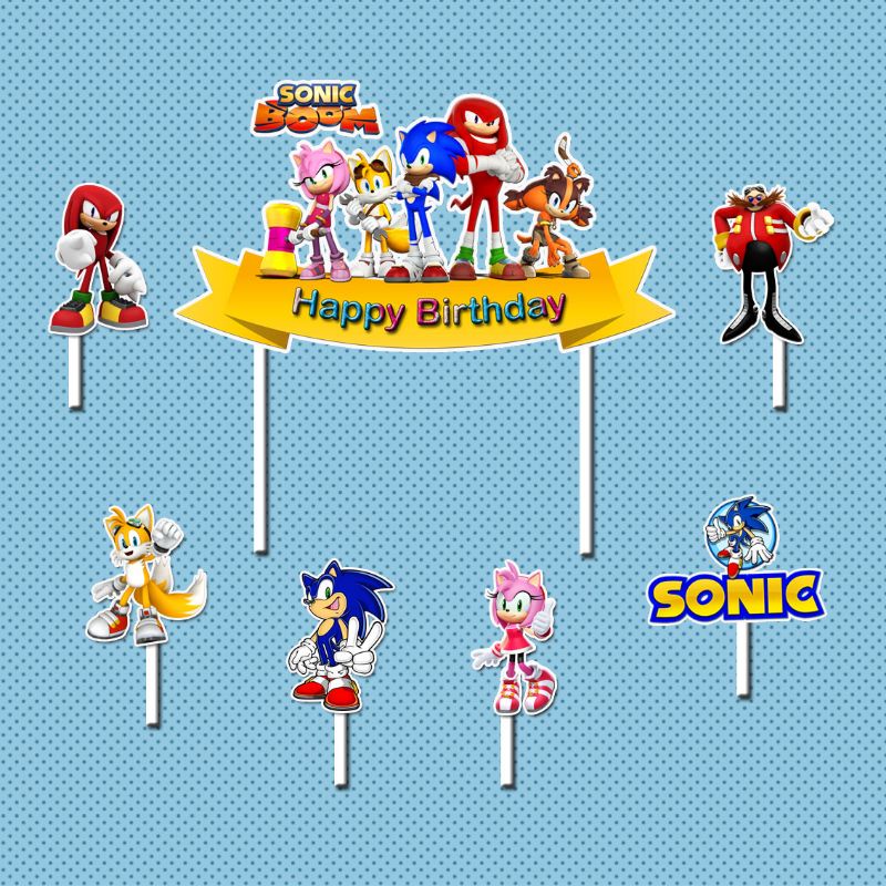Sonic boom happy day เค้กท็อปเปอร์