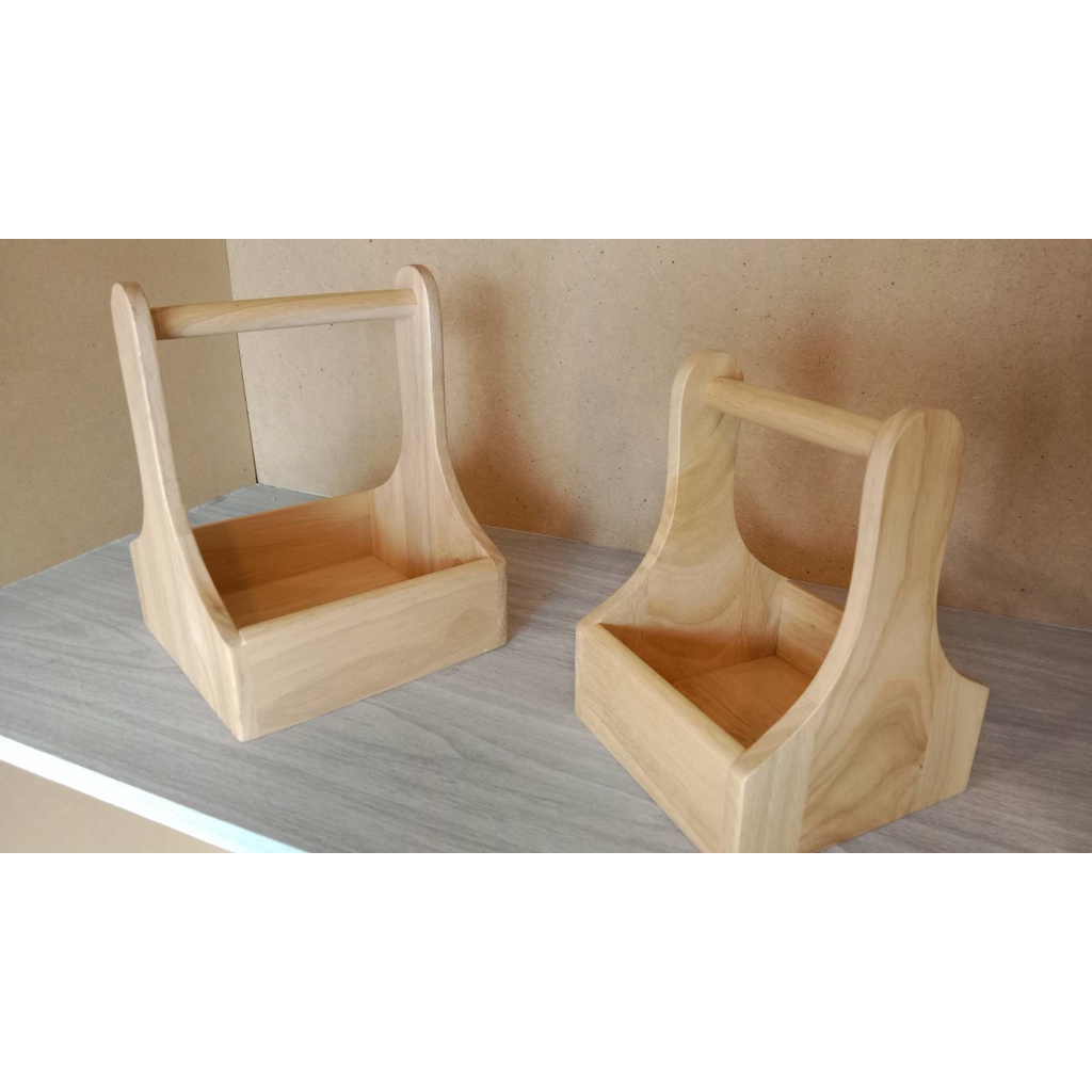 ตะกร้าใส่เครื่องปรุงไม้ แบบไม้ยาง Spice Rack (มีขนาด เล็ก/กลาง/ใหญ๋) - รูปที่ 7