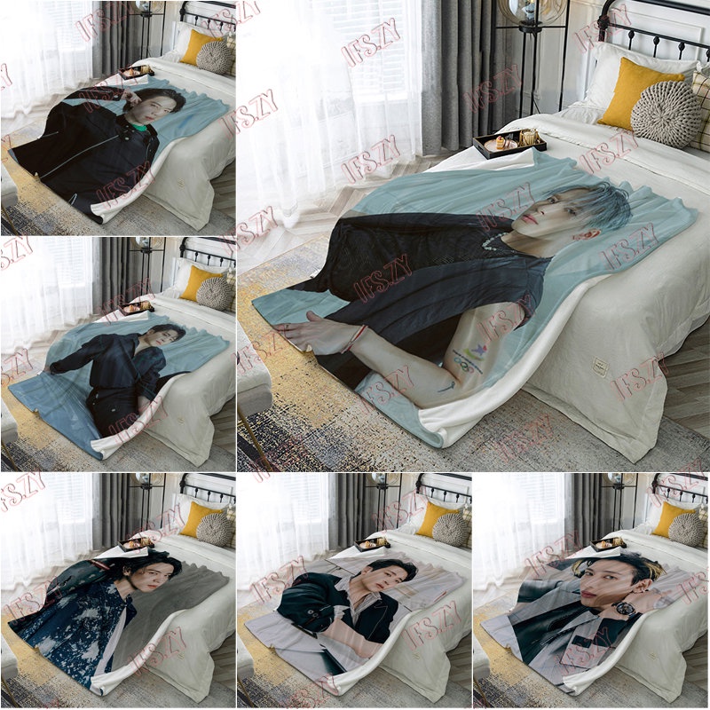 Got7 ผ้าห่มสักหลาด 4 ขนาด Mark & JAY B & Jackson & Jinyoung & Youngjae & BamBam & Yugyeom ผ้าห่มเครื่องปรับอากาศ