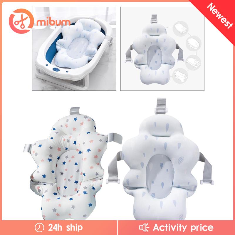 [Mibum] แผ่นรองเบาะอาบน้ํา Universal เตียงนอนทารกแรกเกิด พับได้ 0-12M สีขาว