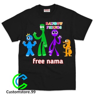 เสื้อยืด ลาย Rainbow FRIENDS ฟรีชื่อ วัสดุพรีเมี่ยมล่าสุด สําหรับเด็ก