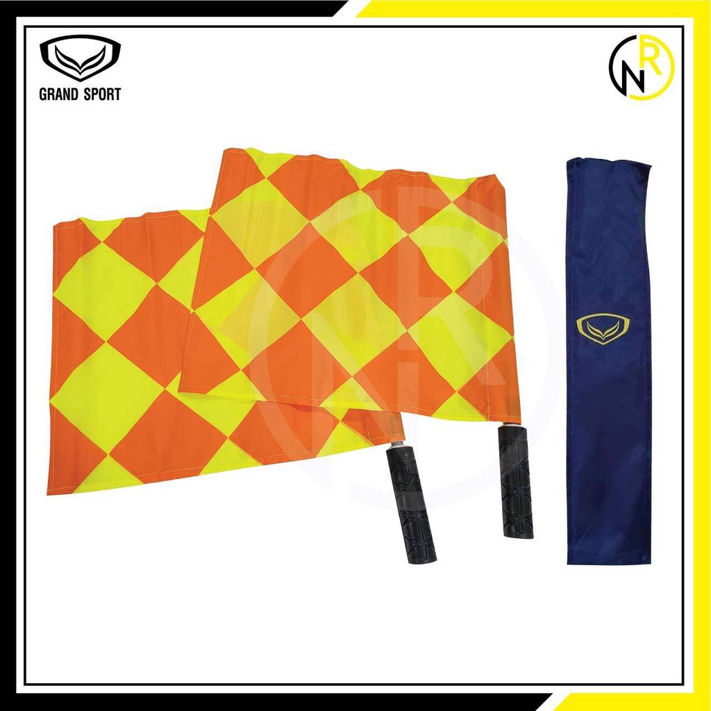 **ลดราคา** GRAND SPORT ธงไลท์แมน ลายสลับ Linesman ธงกรรมการฟุตบอล ธงผู้ตัดสินฟุตบอล