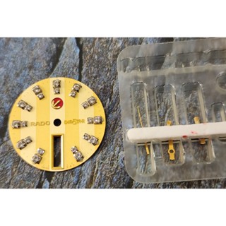 หน้าปัด diastar automatic แท้ หน้าทอง พลอยคู่ + ชุดเข็ม (หรือซื้อแยก)
