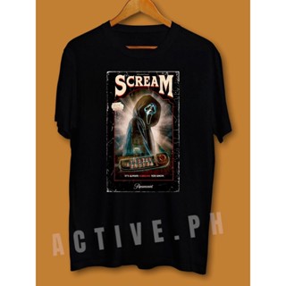 เสื้อเบลาส์ เสื้อยืด - สยองขวัญ SCREAM โอเวอร์ไซส์มินิมัลลิสต์งบงบเสื้อ / Tshirts / Tees Unisex COD