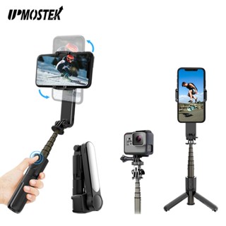 UPMOSTEK L09 1-Axis Gimbal Stabilizer for Phone Ring Light Selfie Stick Tripod with Bluetooth Remote for Smartphone Gopr