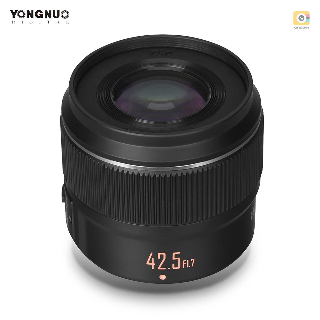 Yongnuo Yn42.5 มม. F1.7M II M4/3 เลนส์กล้องโฟกัส 42.5 มม. F1.7 รูรับแสงขนาดใหญ่ เคลือบหลายชั้น 8 กลุ่ม 9 ใบมีด คุณภาพสูง แบบเปลี่ยน สําหรับ Panasonic G100