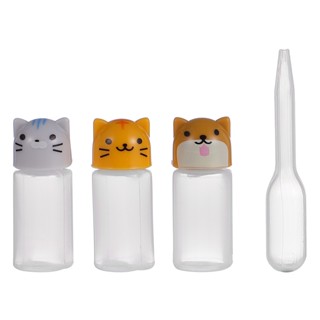 พร้อมส่ง ขวดพลาสติกเปล่า ขนาดเล็ก คละสี สําหรับใส่ซอส 1 ชุด